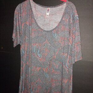 Lularoe paisley classic tee size xl great condition NWOT